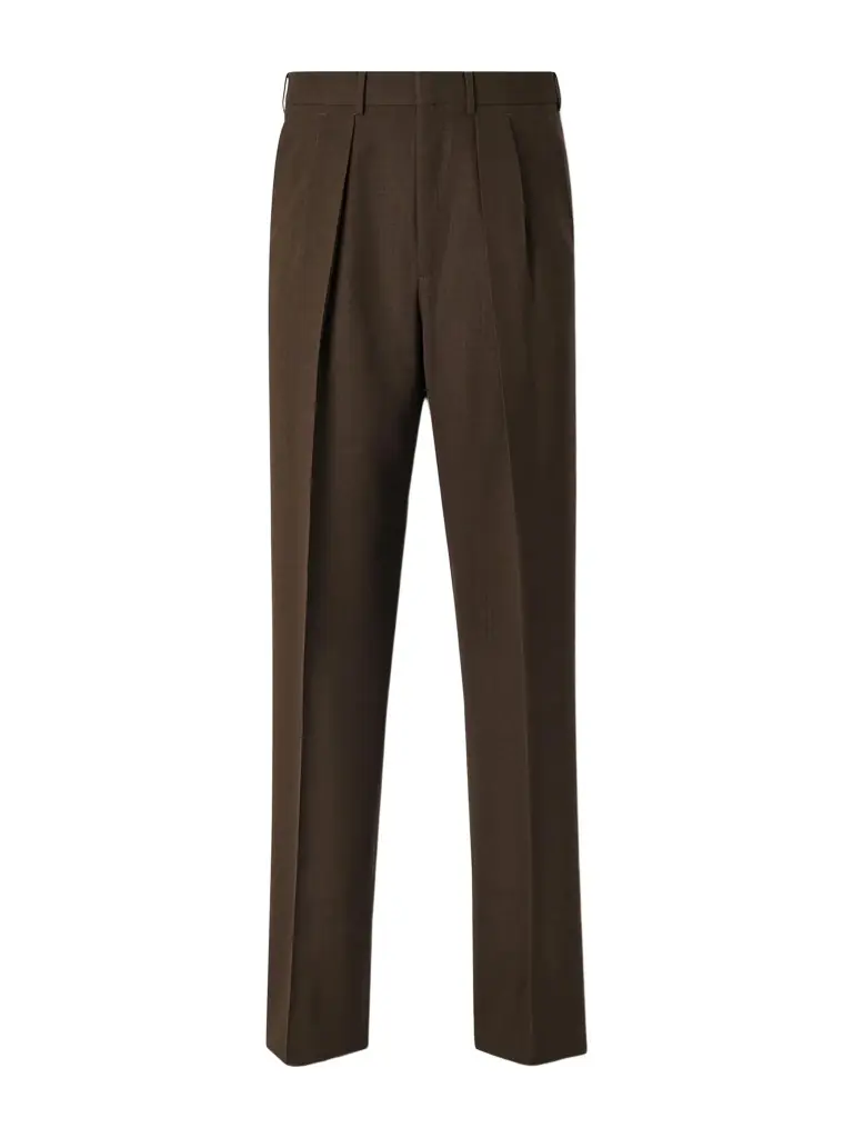 Tom Ford Pleated Wool Wide-Leg Trousers - Men