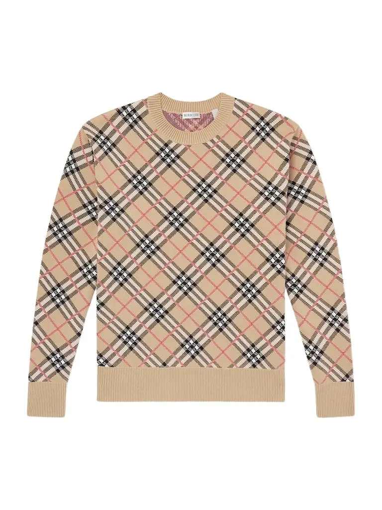 Burberry Checked Cotton-Blend Sweater - Men