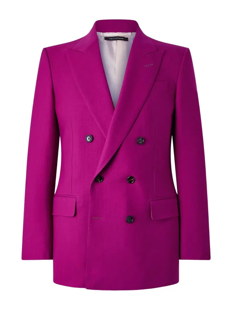 Tom Ford Slim-Fit Double-Breasted Wool-Twill Blazer - Men