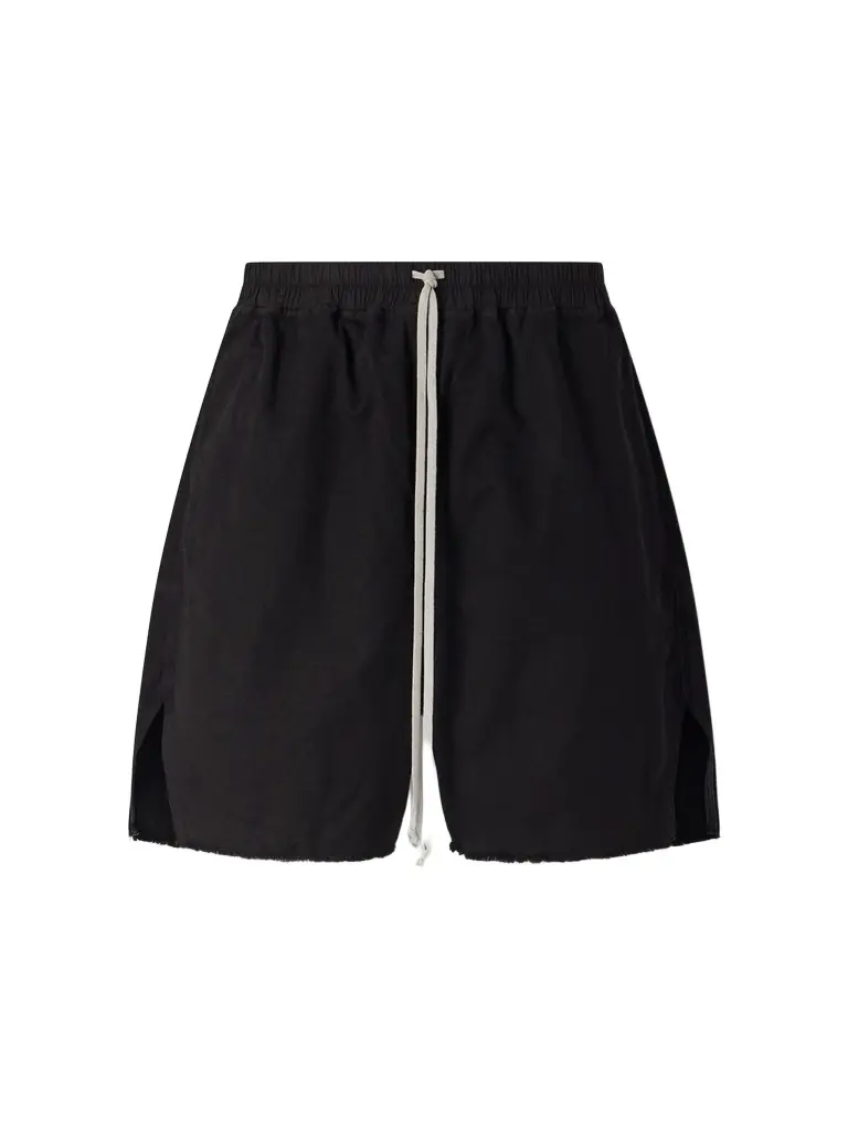 DRKSHDW by Rick Owens Long Boxers Butt Zipp Straight-Leg Cotton-Canvas Shorts - Men