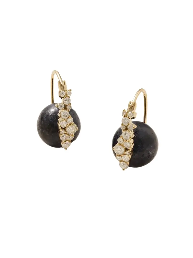 Sydney Evan Cocktail 14-karat Gold, Sapphire And Diamond Earrings