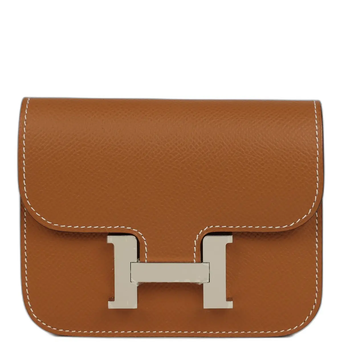 hermes Hermes Constance Slim Wallet Gold Epsom Palladium Hardware