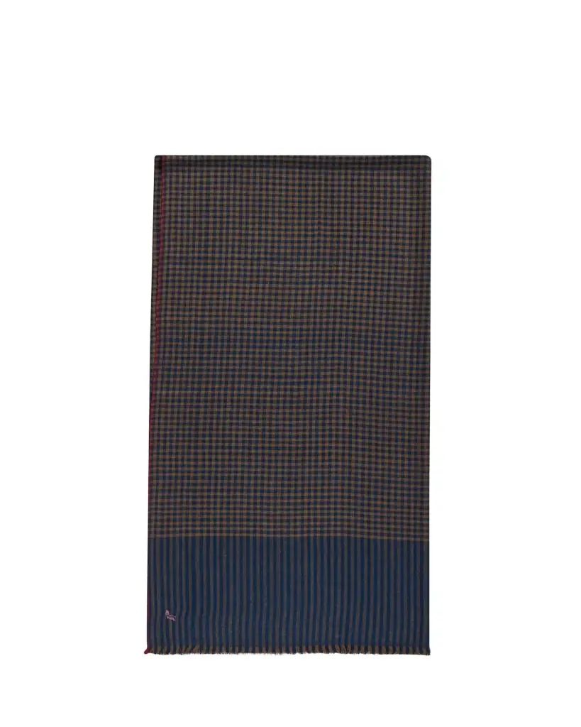 Anderson & Sheppard Men's Mini-Check Cashmere Scarf