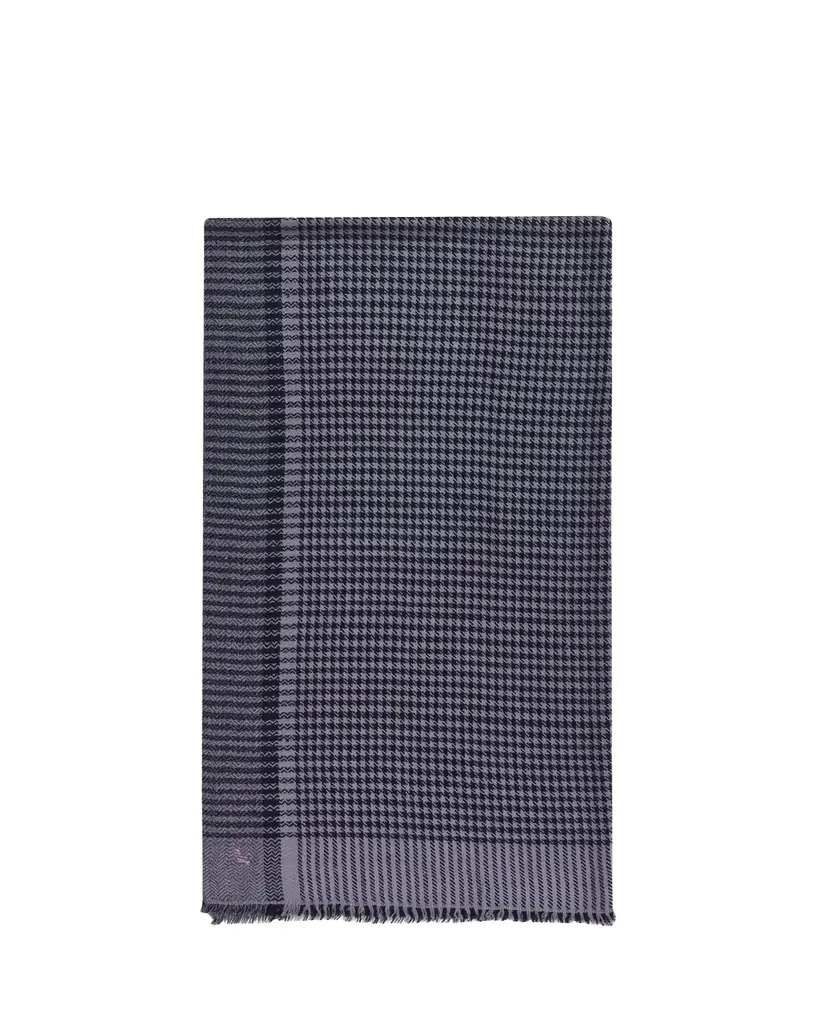 Anderson & Sheppard Men's Handwoven Houndstooth Cashmere Scarf