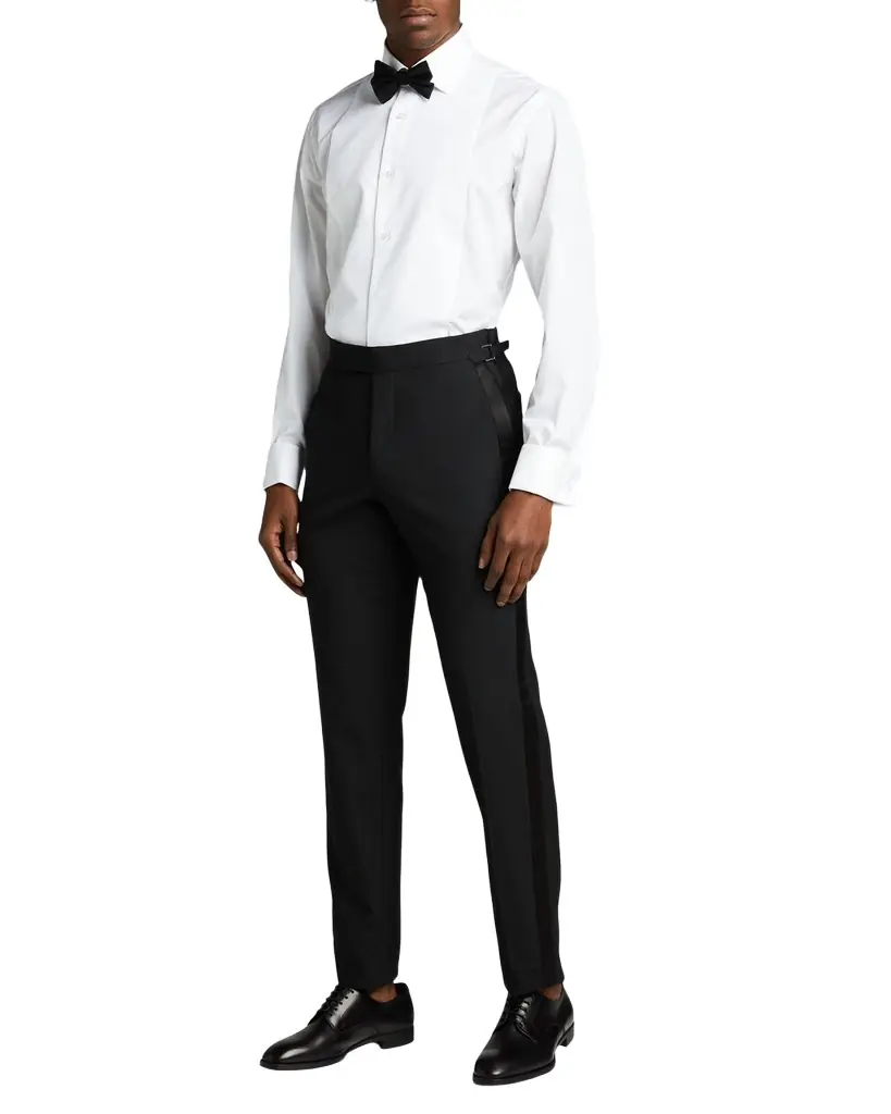 Bergdorf Goodman Men 's Pique Bib-Front Tuxedo Shirt
