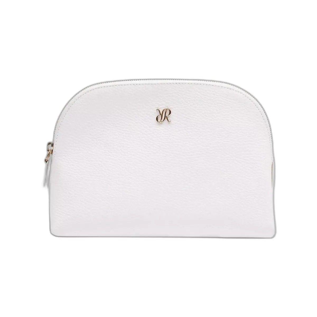 Rapport Rapport Tuxedo White Leather Makeup Bag by The Solist