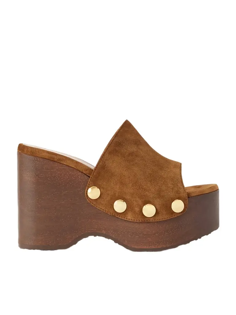 Gianvito Rossi Ardèa 60 Studded Suede Platform Wedge Mules