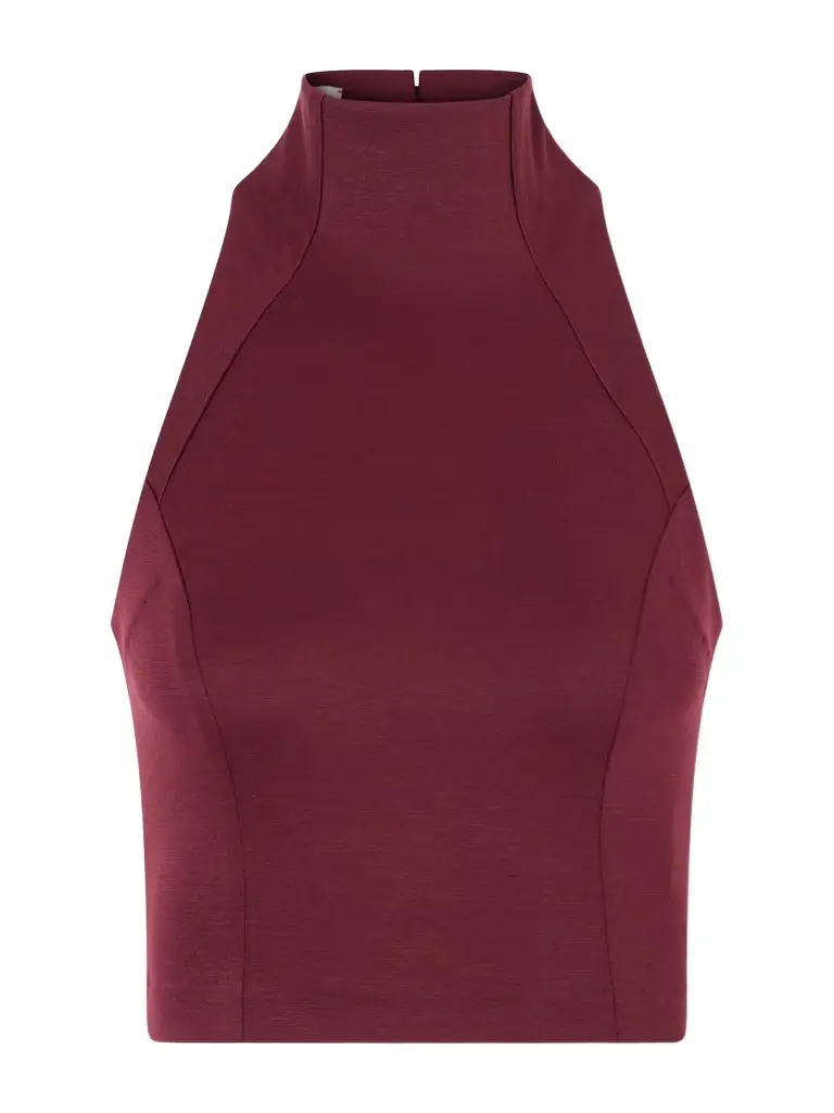 Tolu Coker Cropped Open-back Jersey Top