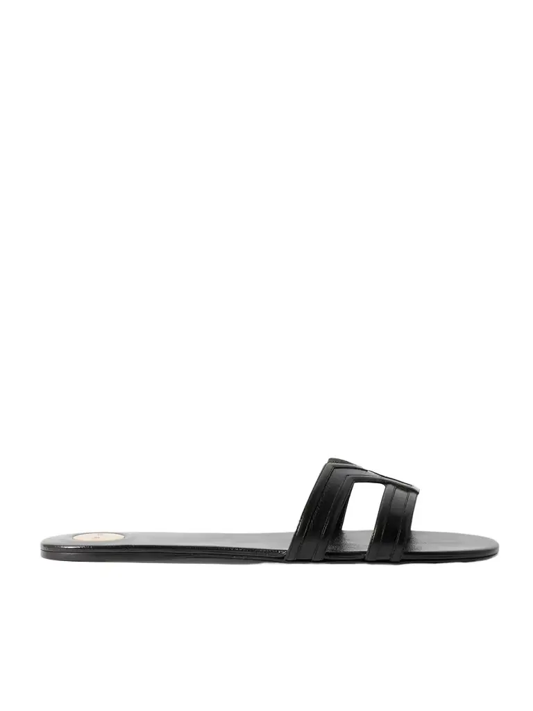 Saint Laurent Mabrouka Leather Slides