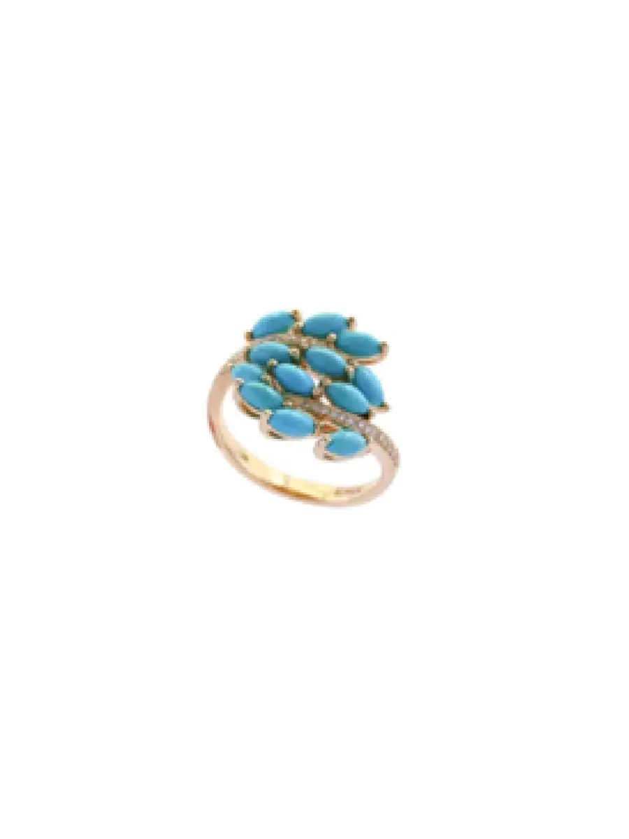 Wish Fine Jewelry 2.80ct Turquoise Diamond 14K Gold Ring