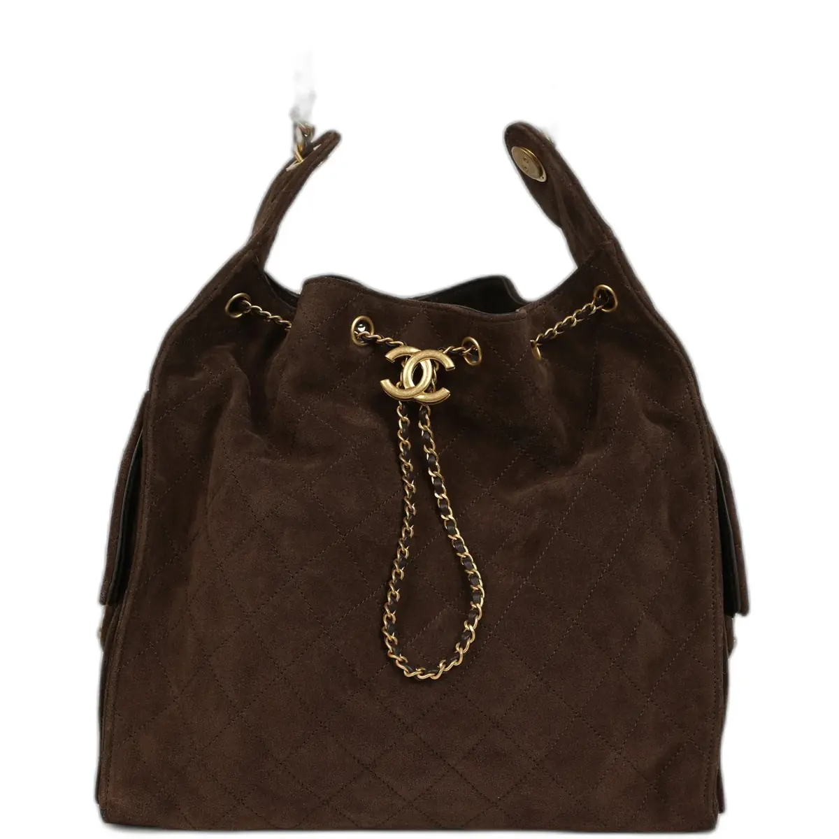 Chanel Chanel Medium 25 Hobo Bag Dark Brown Suede Antique Gold Hardware