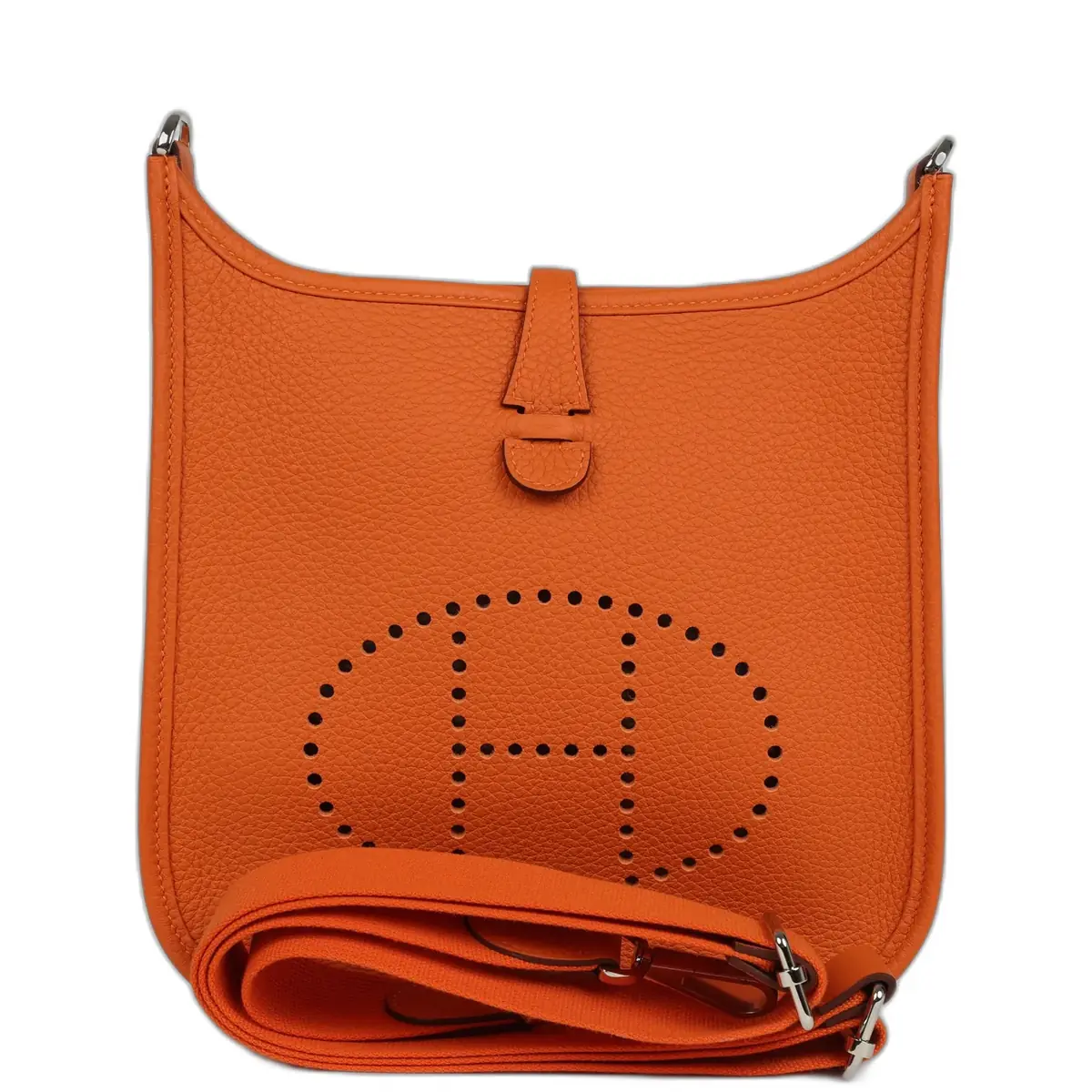 hermes Hermes Evelyne 23 Orange Clemence Palladium Hardware