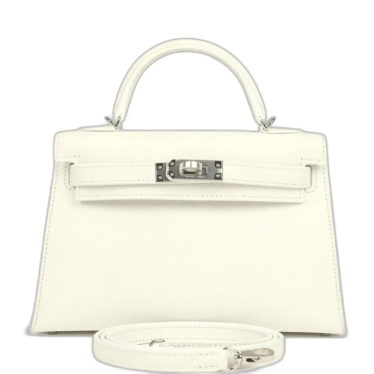 hermes Hermes Kelly Sellier 20 New White Epsom Palladium Hardware