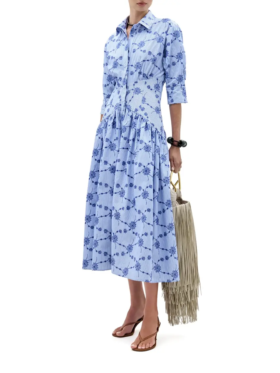 Silvia Tcherassi Indy Embroidered Shirtdress