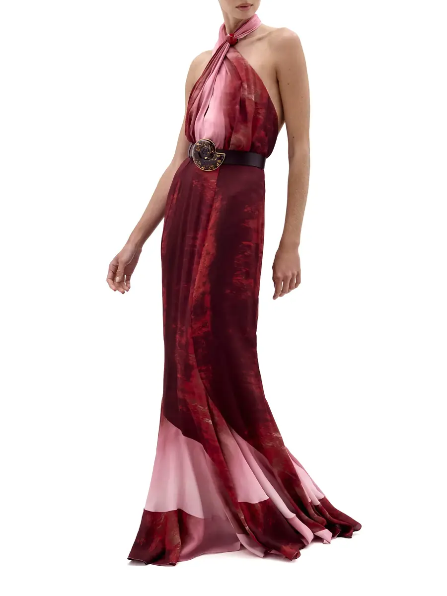 Silvia Tcherassi Raisa Halter Maxi Dress