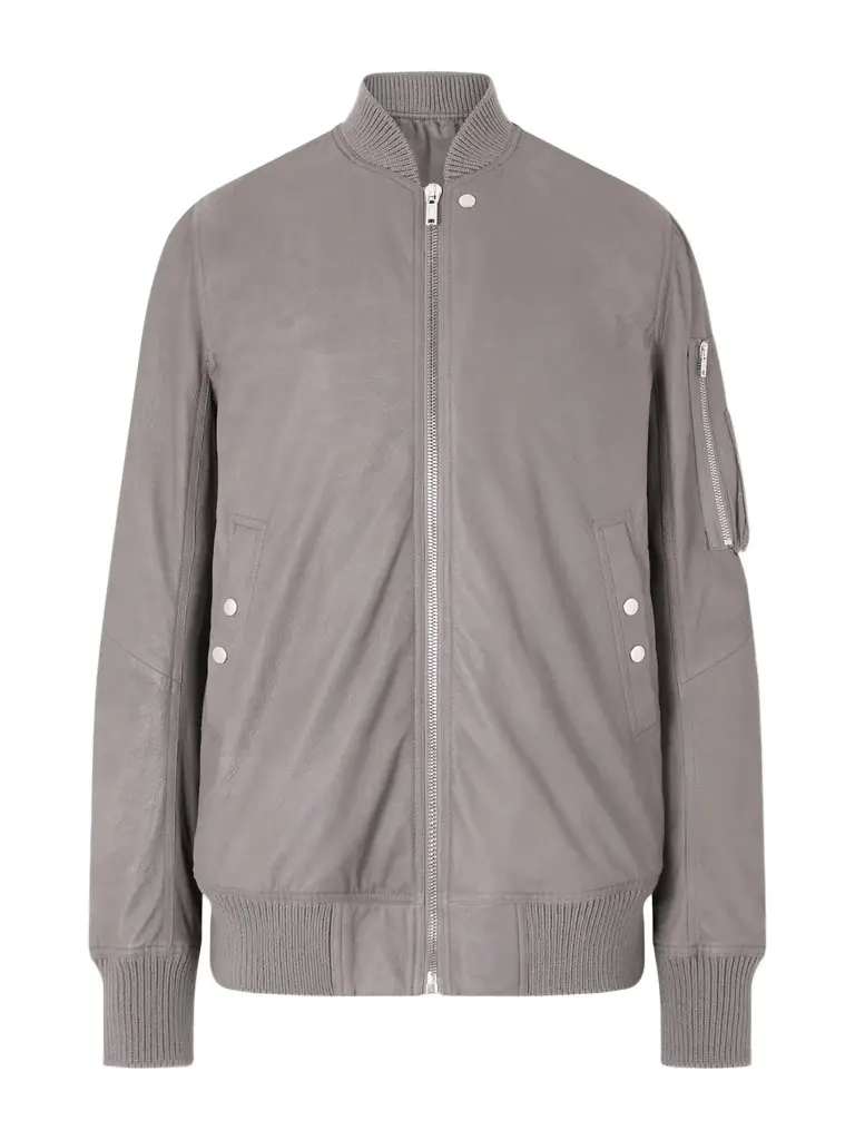 Rick Owens Leather Bomber Jacket - Men