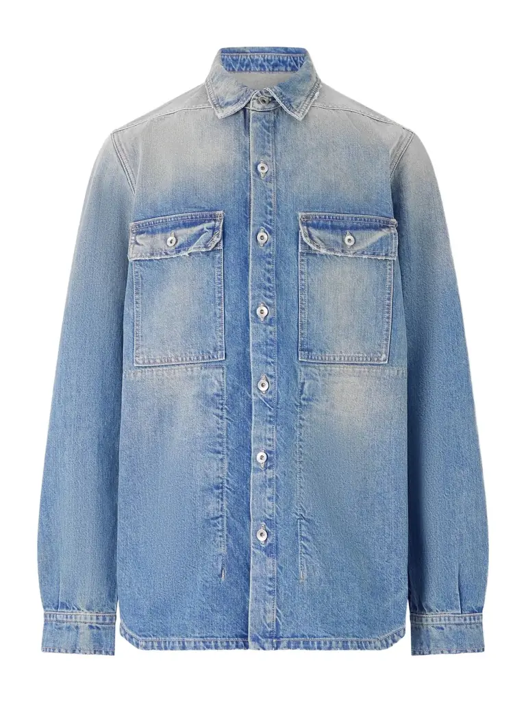 DRKSHDW by Rick Owens Distressed Denim Overshirt - Men