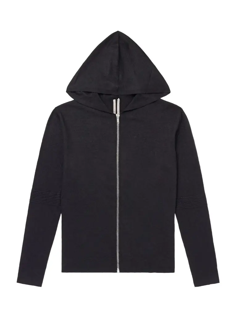 Rick Owens Boiled-Cashmere Zip-Up Hoodie - Men