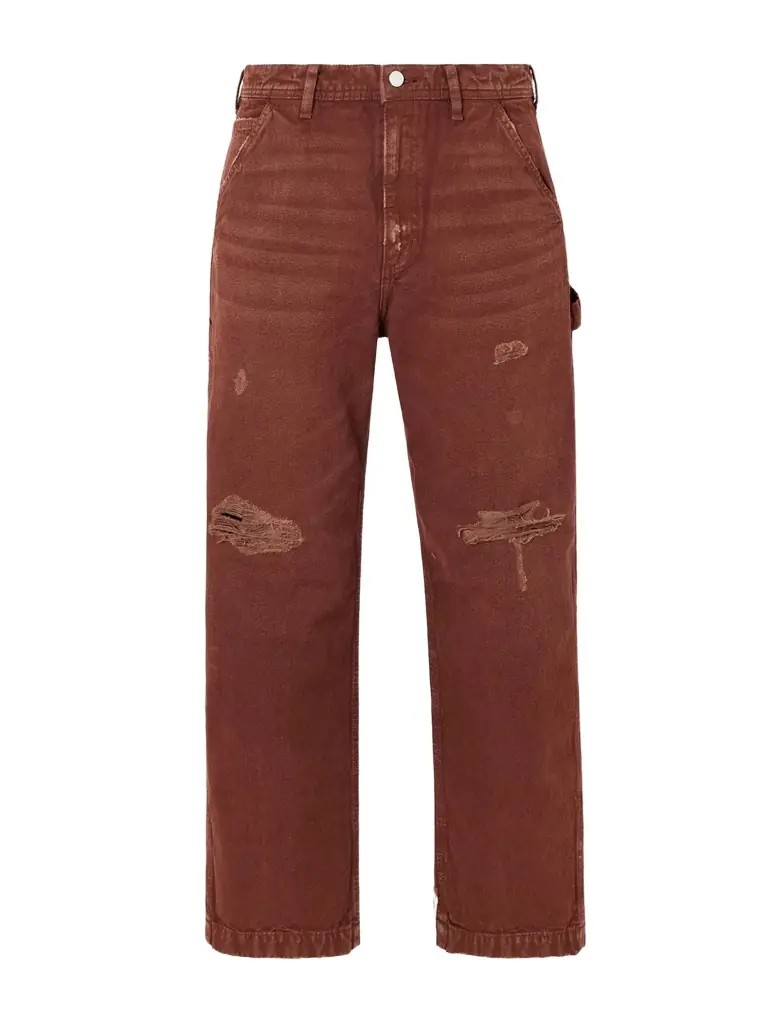 Enfants Riches Déprimés Paint Straight-Leg Distressed Cotton-Canvas Trousers - Men