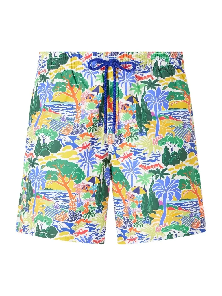 Vilebrequin Moorea Straight-Leg Mid-Length Printed ECONYL® Swim Shorts - Men
