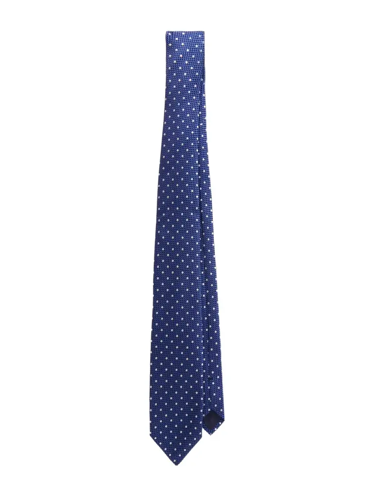 Tom Ford 8cm Embroidered Polka-Dot Silk-Jacquard Tie - Men