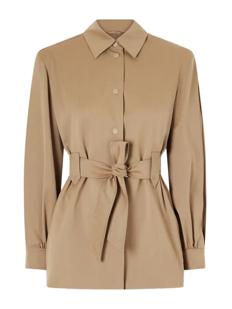 Max Mara Belted Wool-twill Jacket