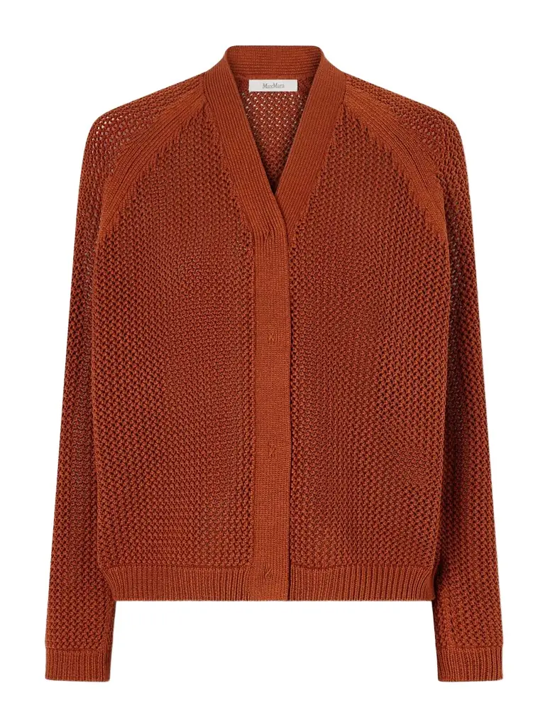 Max Mara Open-knit Silk-blend Cardigan