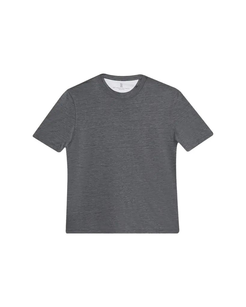 Brunello Cucinelli Men's Classic Fit Heathered Cotton Crewneck T-Shirt