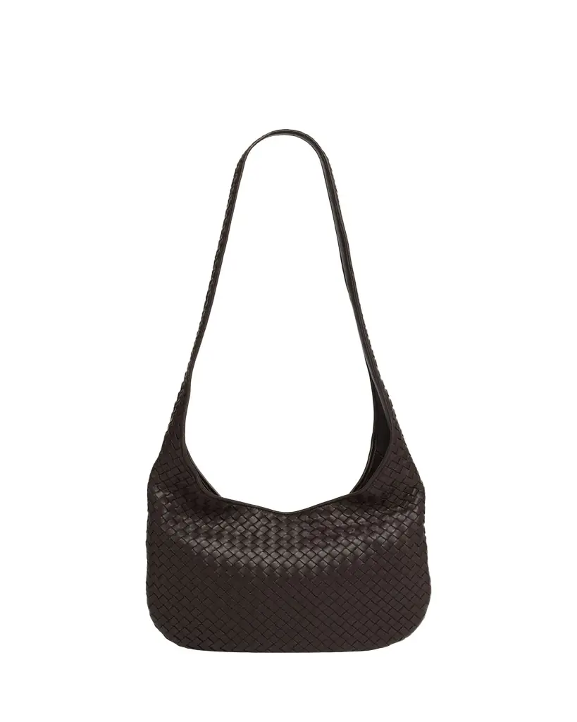 Bottega Veneta Men's Small Veneto Intrecciato Leather Shoulder Bag