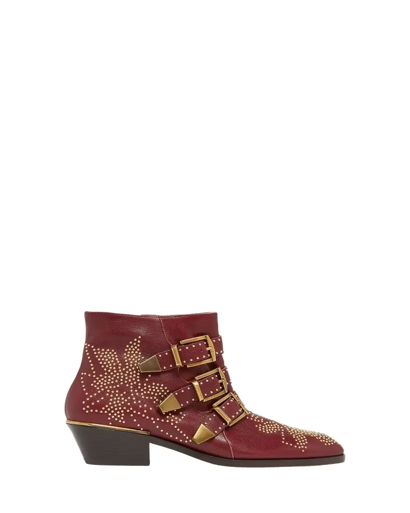 Chloe 40mm Susanna Studded Leather Ankle Booties