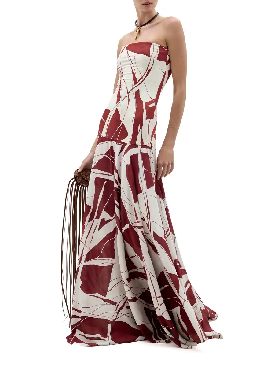Silvia Tcherassi Muriel Strapless Maxi Dress