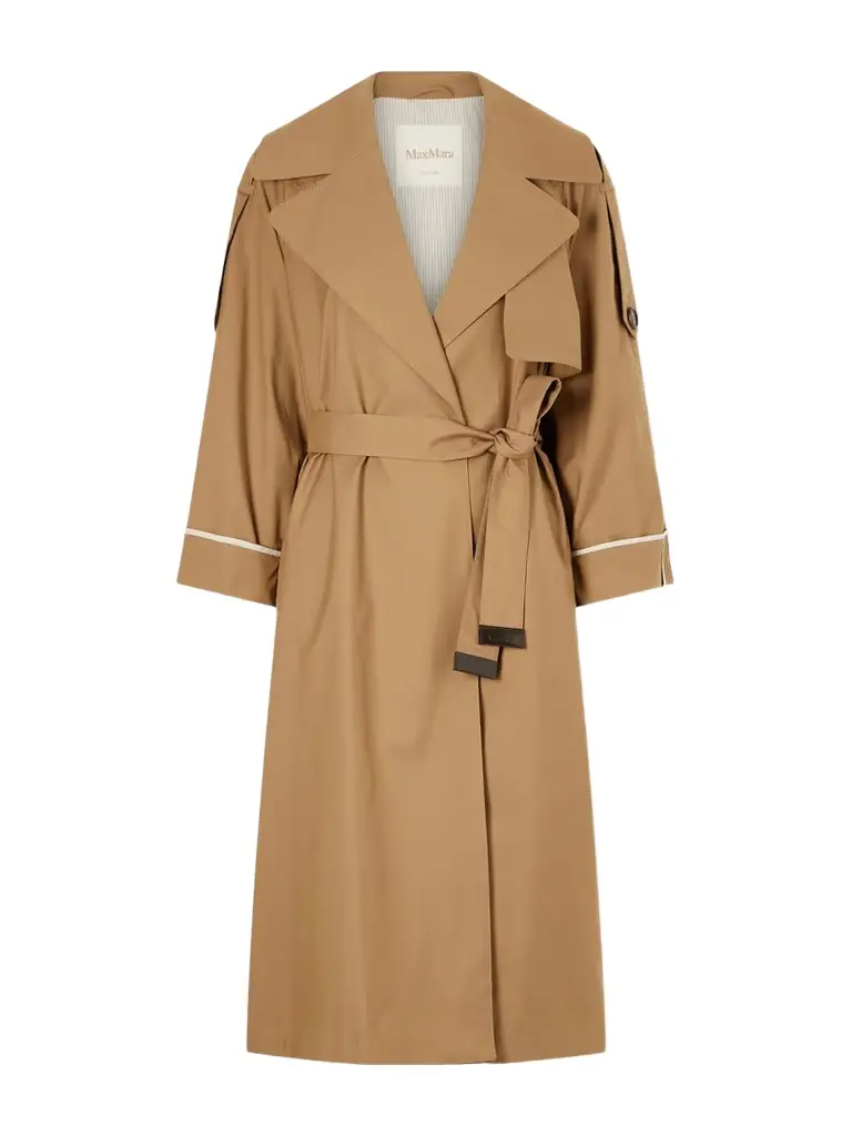 Max Mara Belted Cotton-blend Gabardine Trench Coat