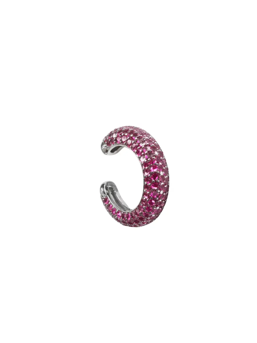 Wish Fine Jewelry 2.40ct Ruby 18K Gold Pave Ear Cuff