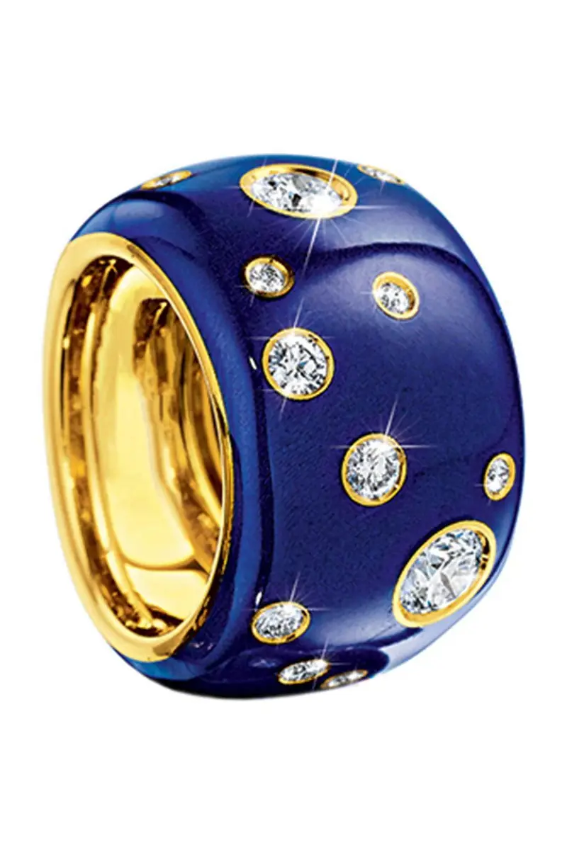 VERDURA Diamond Blue Night Ring