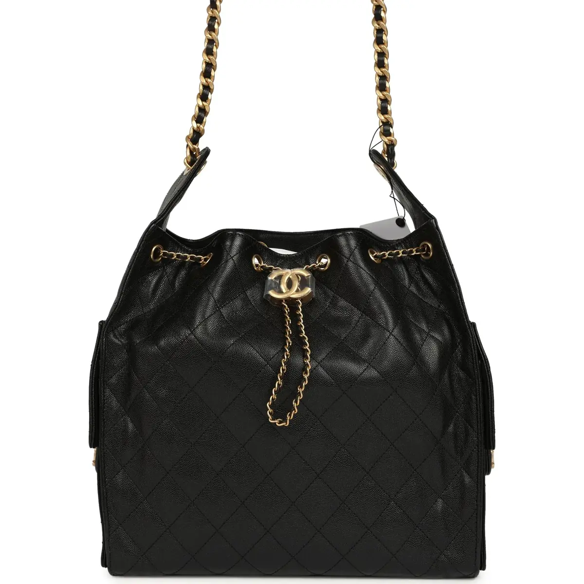 Chanel Chanel Medium 25 Hobo Bag Black Caviar Antique Gold Hardware