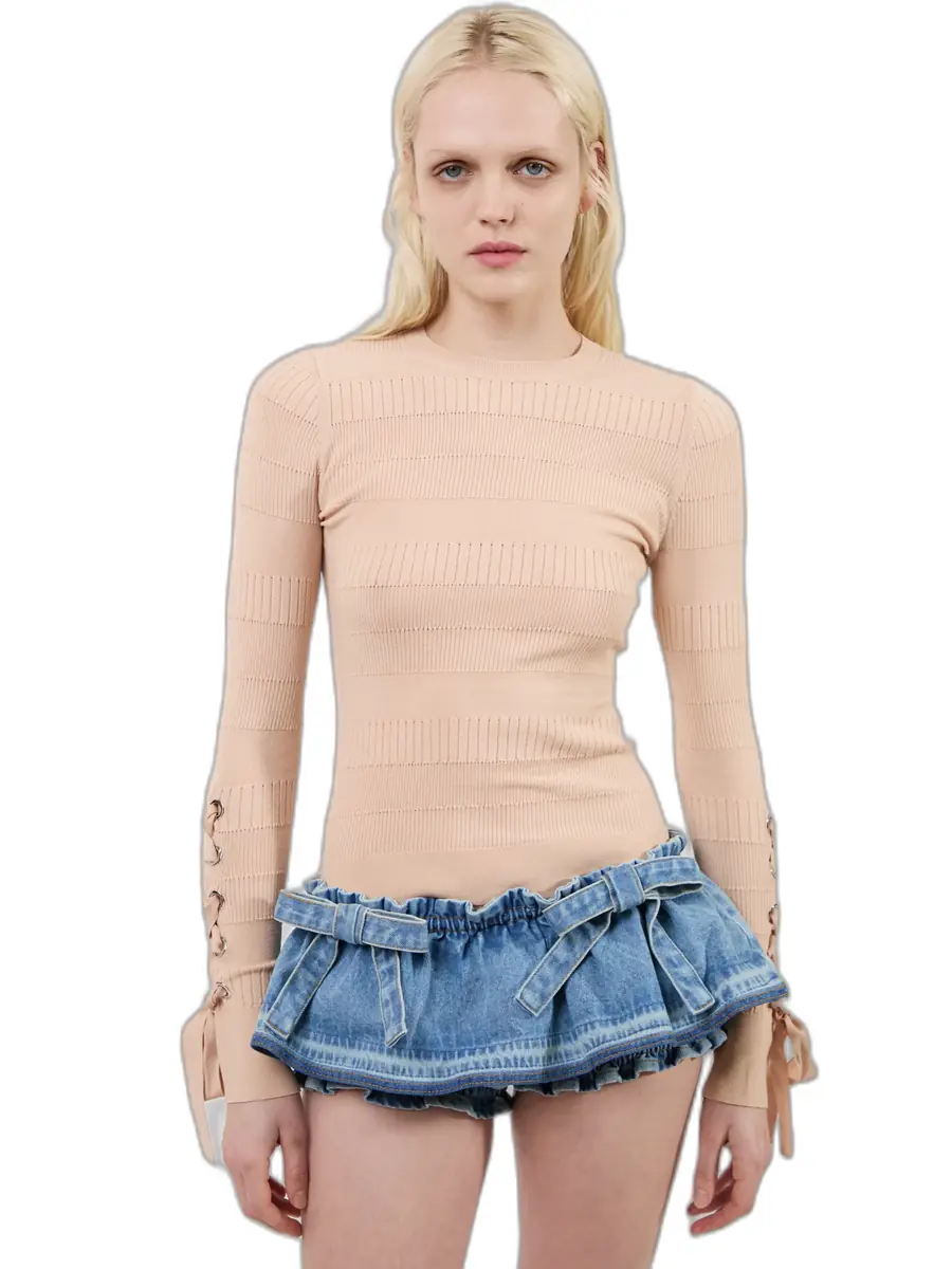 Aknvas The Aja bloomer skirt in denim