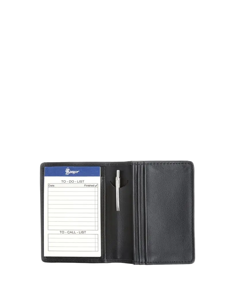 ROYCE New York Personalized Leather Notepad Organizer Wallet