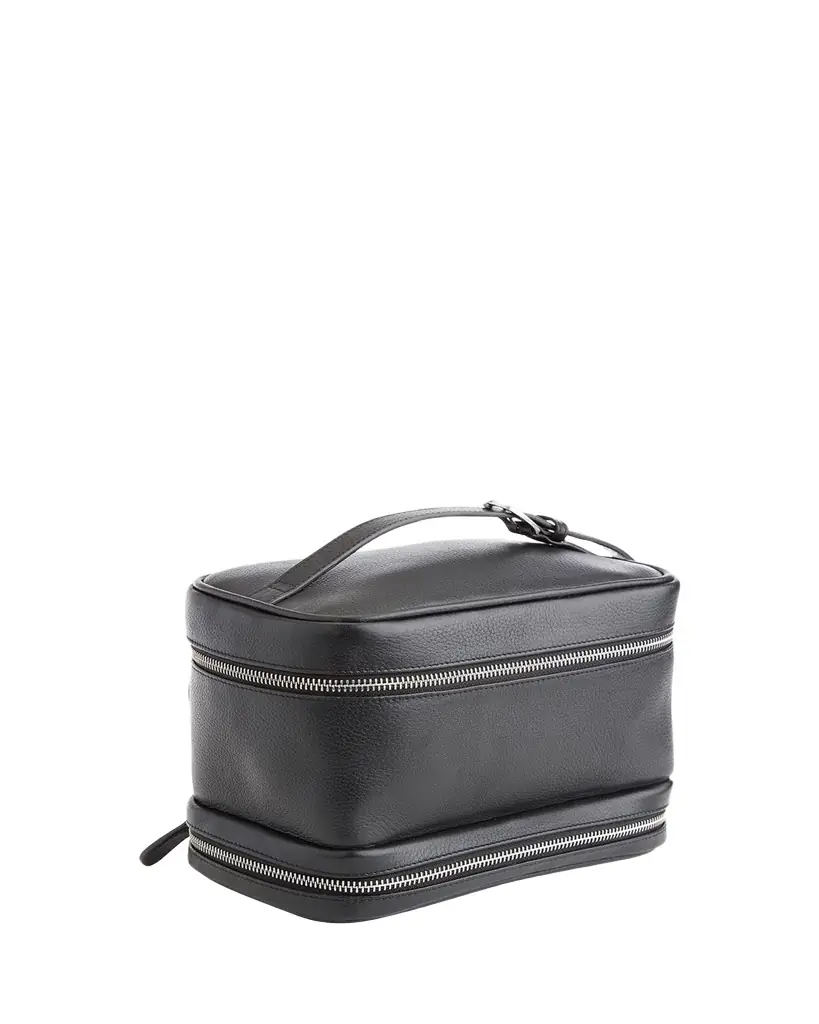 ROYCE New York Personalized Leather Makeup Bag Train Case