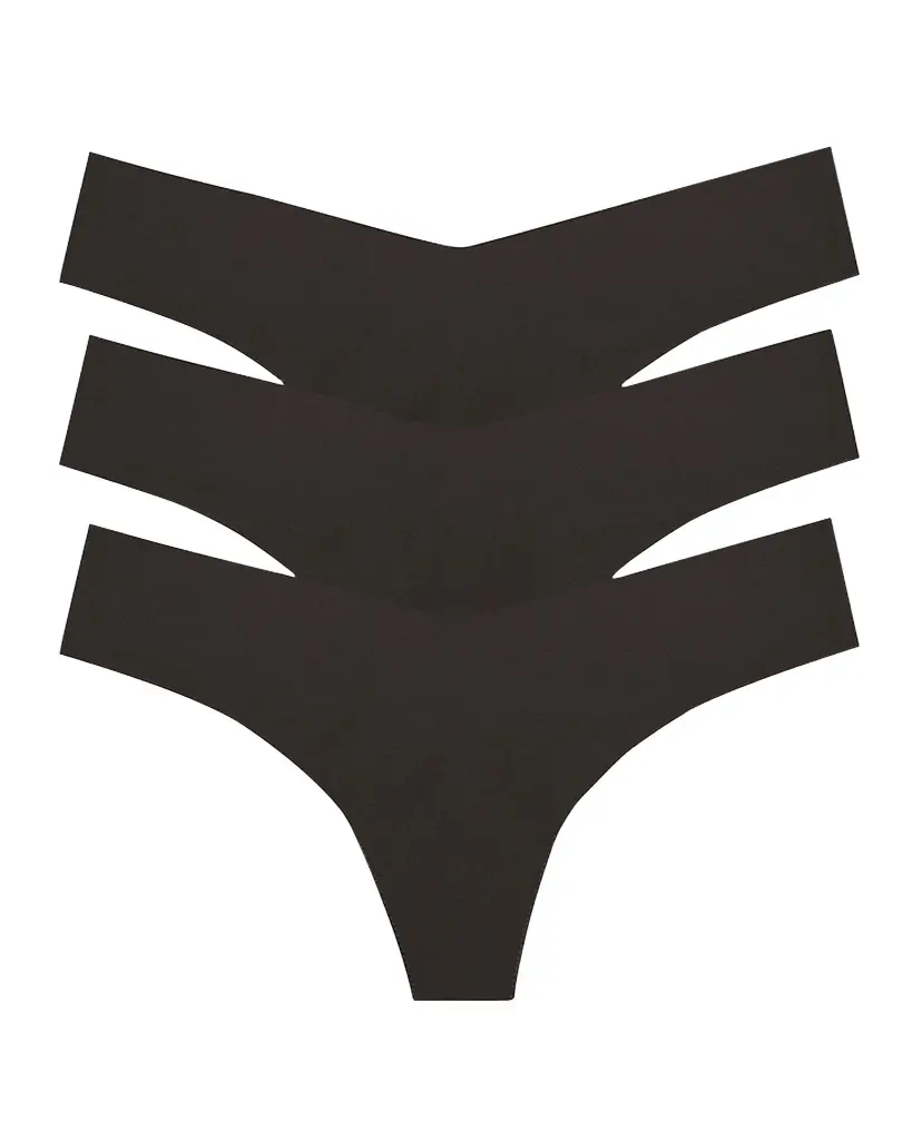 Commando Classic Low-Rise Microfiber Thongs, Pack of 3