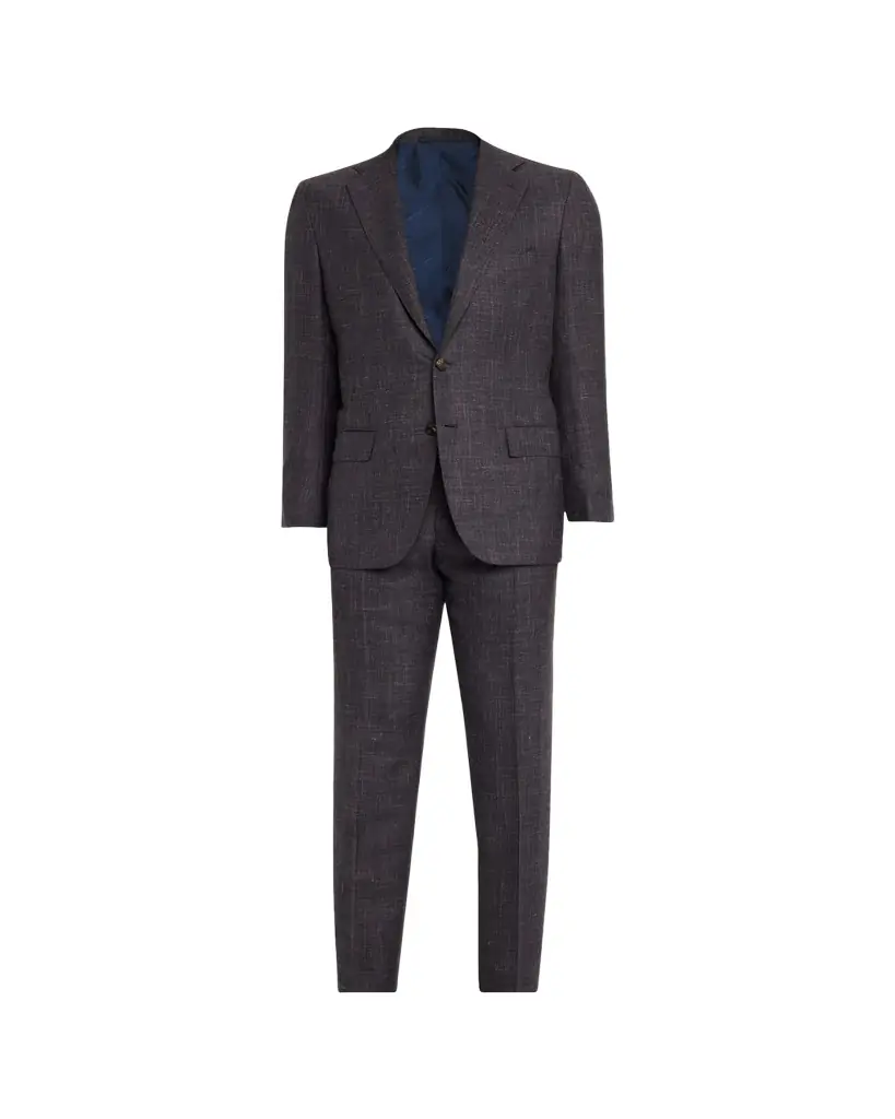 Kiton Men's Cashmere, Silk and Linen Plaid Two-Piece Suit