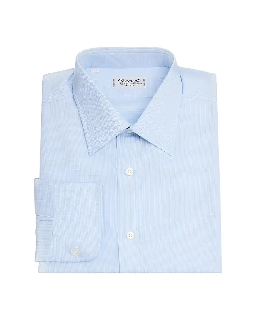 Charvet Men's Point-Collar Cotton Dress Shirt
