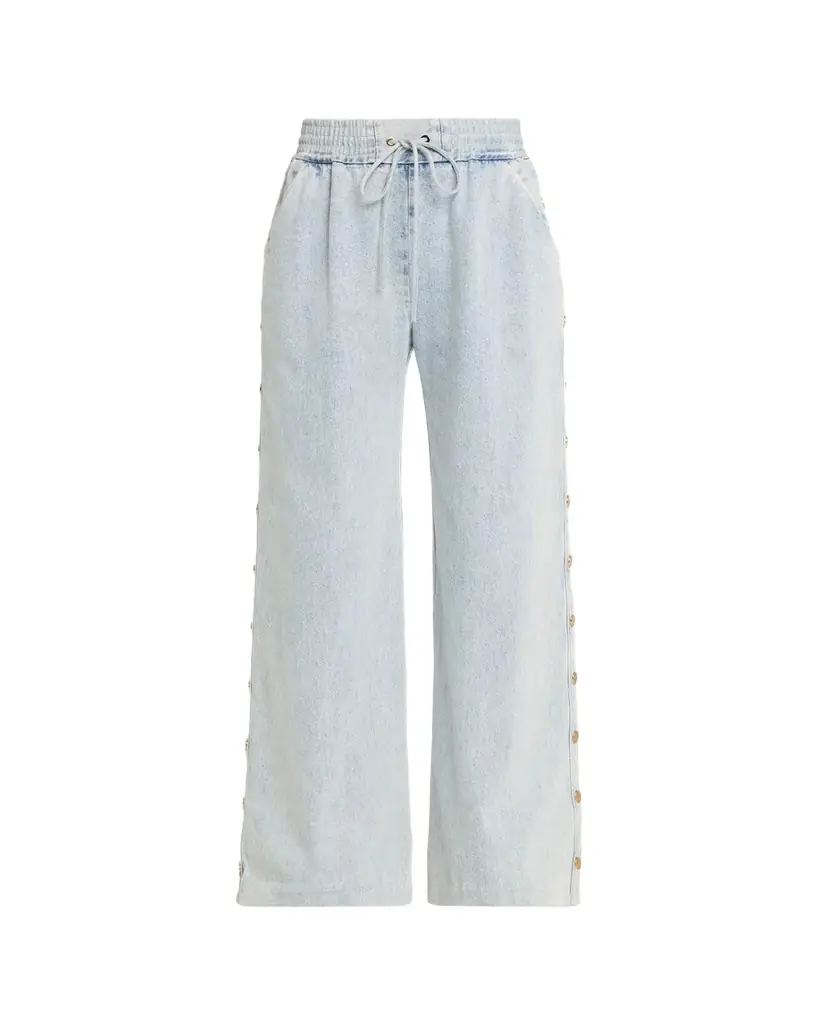 Zimmermann Denim Drawstring Snap Pants