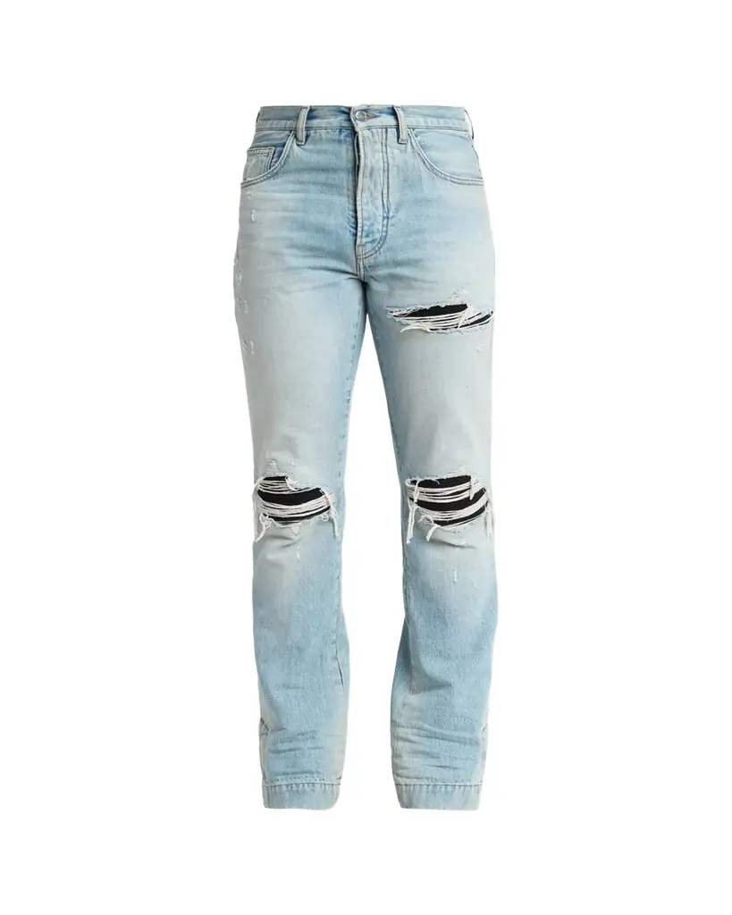 Amiri Men's MX1 Distressed Slim-Fit Flare Jeans