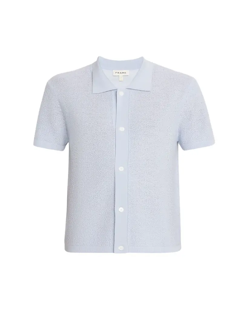 FRAME Men's Textured Short-Sleeve Shirt