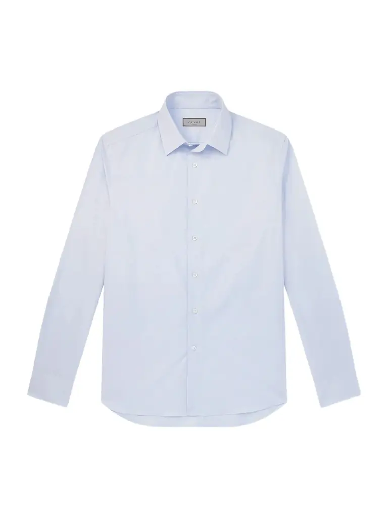Canali Impeccabile Cutaway-Collar Cotton-Poplin Shirt - Men