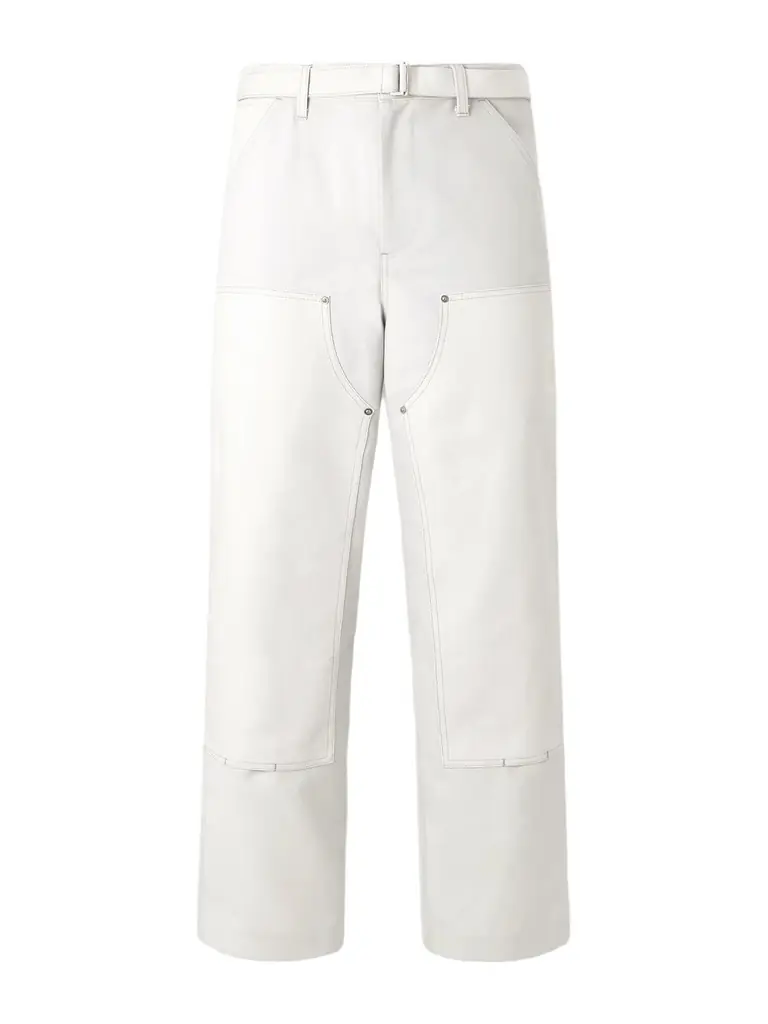 Sacai Carhartt WIP Duck Wide-Leg Belted Grain de Poudre and Cotton-Canvas Trousers - Men