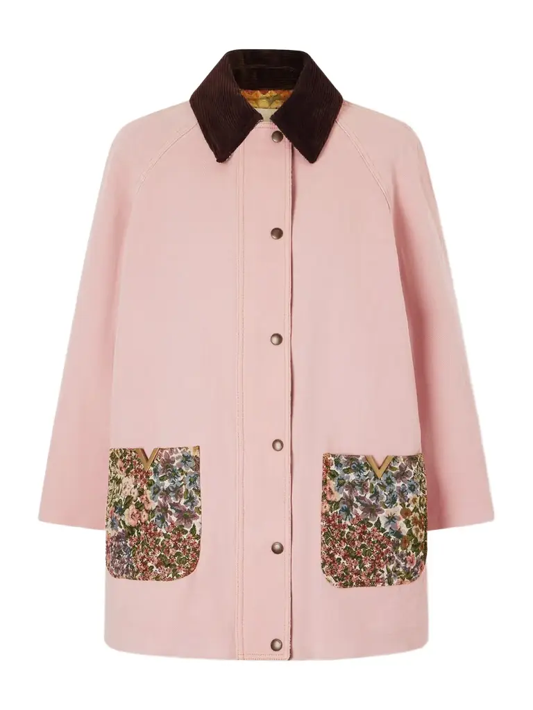 Valentino Garavani Corduroy-trimmed Cotton And Linen-blend Jacket