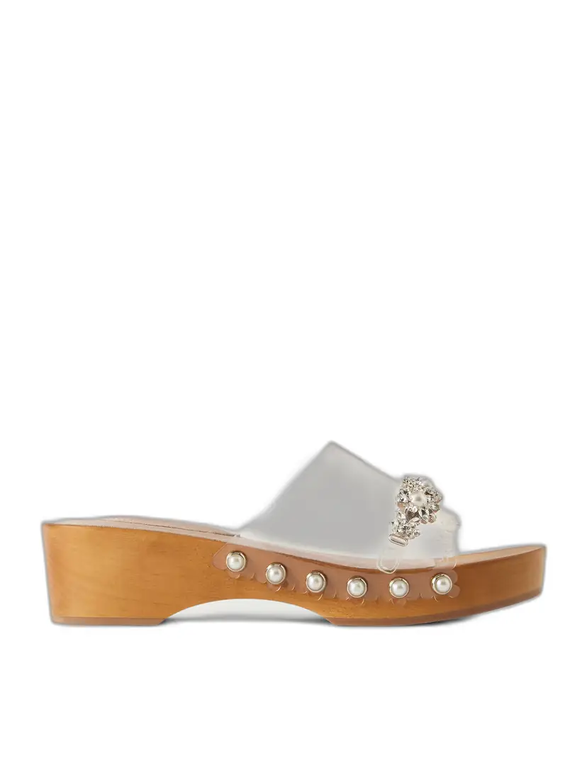 Simone Rocha Crystal-embellished Pu Clogs