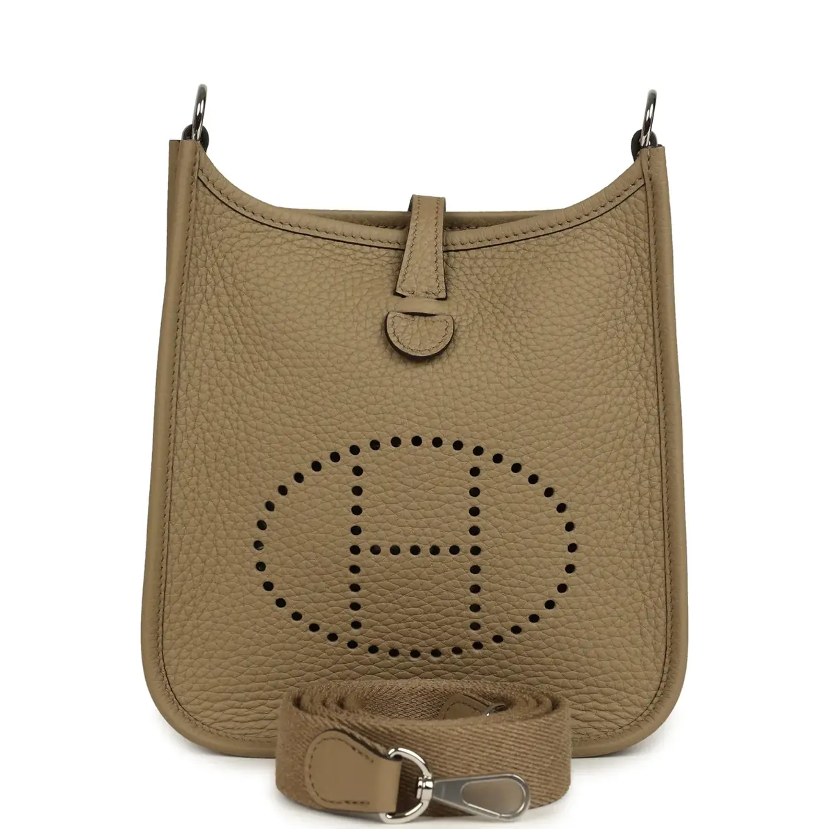 hermes Hermes Evelyne TPM Beige Marfa Clemence Palladium Hardware