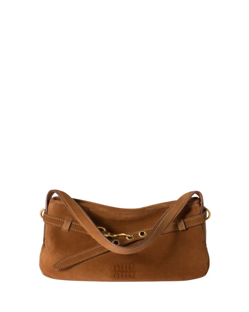 Miu Miu Aventure Medium Suede Shoulder Bag